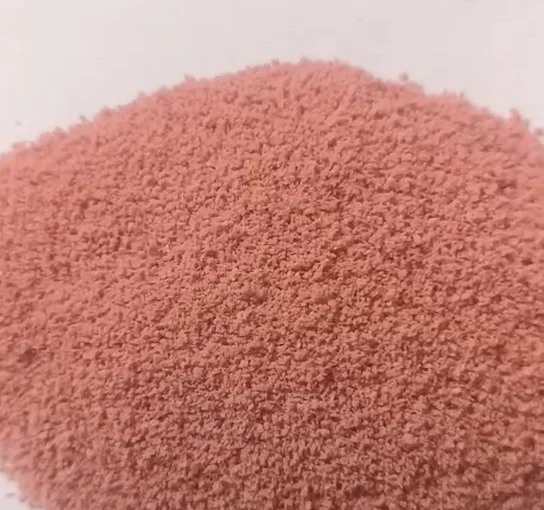 Agglomerated botanical extract powder sample after fluid-bed granulation