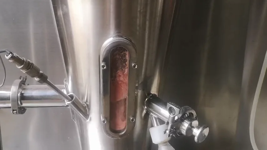 Botanical extract granules visible through the fluid-bed process chamber sight glass